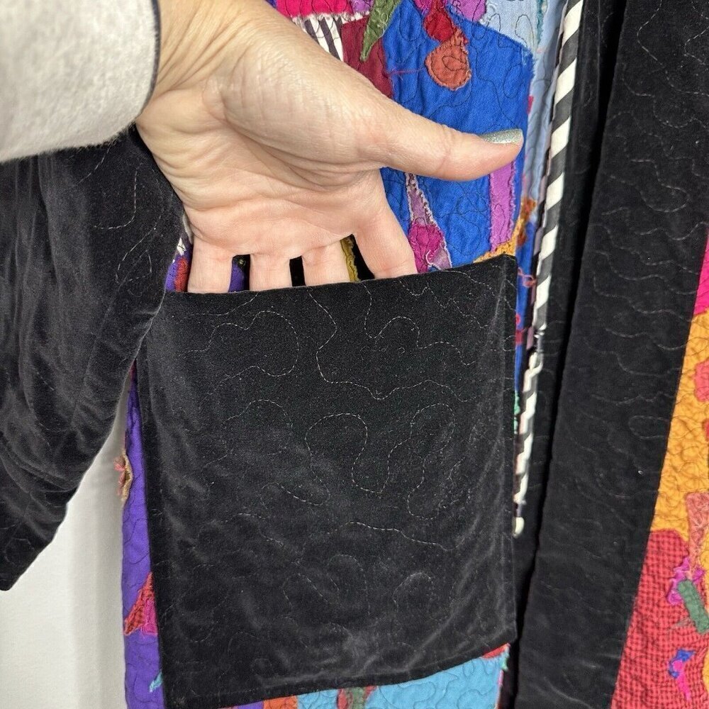 Dopamine Jacket Kimono Patchwork Colorful Size XL‎ - image 6